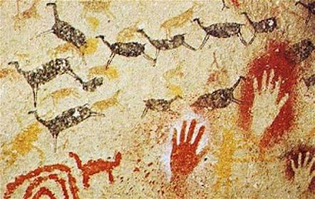 ancient cave paintings of women's work